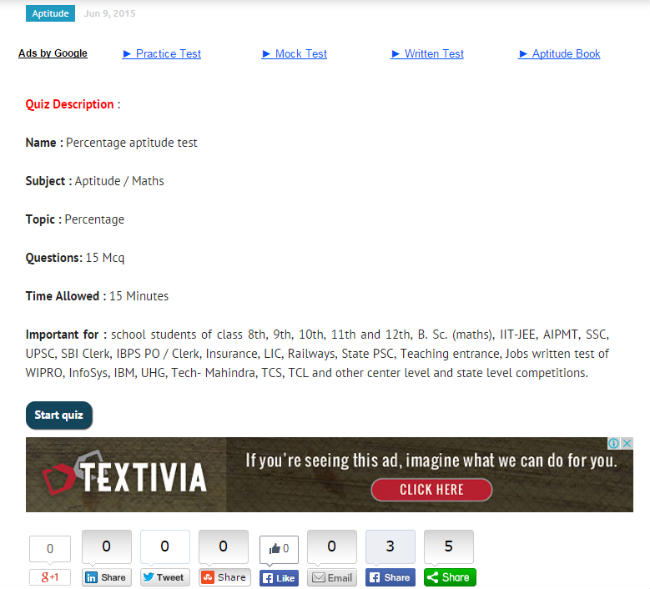 How to Prepare competitions with Yuvayana Test Portal 3 Percentage Aptitude Practice Test Free Online Practice Test