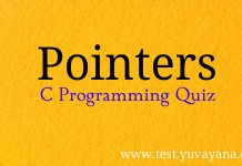 Pointers in C Programming Quiz Question answers