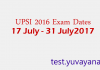 UPSI 2016 Exam dates admit card mock test paper