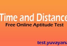 time and distance aptitude test in hindi