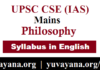 IAS Mains Philosophy Syllabus in English