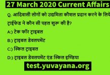 27 march 2020 current affairs