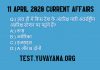 11 April 2020 Current Affairs in hindi
