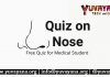 Quiz on nose ent MCQs question answers