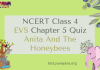 NCERT Class 4 EVS MCQ Test Chapter 5 : Anita and the Honeybees