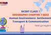 NCERT Class 7 Geography Chapter 7 MCQ Test with answers - Human Environment- settlement, transport and communication