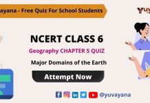 Geography Quiz NCERT CLASS 6 chapter 5