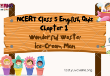 NCERT Class 5 English MCQ Test Chapter 1: Wonderful Waste! Ice-Cream Man