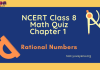 NCERT Class 8 Maths Chapter 1 MCQ Test - Rational Numbers