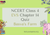 NCERT Class 4 EVS MCQ Test Chapter 14 : Basva’s Farm