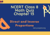 NCERT Class 8 Maths Chapter 13 MCQ Test - Direct and Inverse Proportions