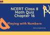 NCERT Class 8 Maths Chapter 16 MCQ Test – Playing with Numbers