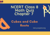 NCERT Class 8 Math’s Chapter 7 MCQ Test – Cubes and Cube Roots