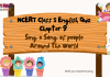 NCERT Class 5 English MCQ Test Chapter 9: Sing a Song of people Around the World