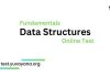 fundamental of data structures online test with answers