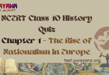NCERT Class 10 History Chapter 1 MCQ Quiz with answers – The Rise of Nationalism in Europe