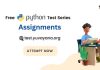 Assignments Python Statements MCQ Questions and Answers: Python Online Test