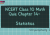 NCERT Class 10 Maths Chapter 14 MCQ Test – Statistics