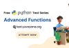 Advanced Functions MCQ Questions and Answers: Python Online Test