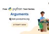 Arguments MCQ Questions and Answers: Python Online Test