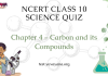 NCERT Class 10 Science Chapter 4 Quiz : Carbon and its Compounds