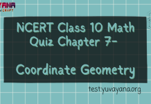 NCERT Class 10 Maths Chapter 7 MCQ Test – Coordinate Geometry
