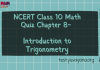 NCERT Class 10 Maths Chapter 8 MCQ Test – Introduction to Trigonometry