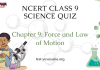 NCERT Class 9 Science Chapter 9 Quiz : Force and Law of Motion