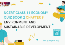 NCERT Class 11 Economics Book 2 Chapter 9 MCQ Quiz with answers – Environment And Sustainable Development
