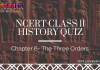 NCERT Class 11 History Chapter 6 MCQ Quiz with answers – The Three Orders