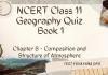 NCERT Class 11 Geography Book 1 Chapter 8 MCQ Quiz with answers – Composition and Structure of Atmosphere