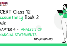 NCERT Class 12 Accountancy book 2 Chapter 4 MCQ online test – Analysis of Financial Statements