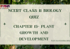 NCERT Class 11 Biology Chapter 15 MCQ Quiz with answers – Plant Growth and Development