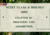 NCERT Class 11 Biology Chapter 16 MCQ Quiz with answers – Digestion and Absorption