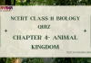 NCERT Class 11 Biology Chapter 4 MCQ Quiz with answers – Animal Kingdom