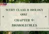 NCERT Class 11 Biology Chapter 9 MCQ Quiz with answers – Biomolecules