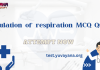 Regulation of respiration mcq quiz Regulation of respiration mcq quiz