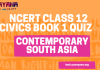 NCERT Class 12 Political Science Book 1 Chapter 3 MCQ Quiz with answers – Contemporary South Asia