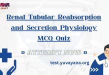 Renal Tubular Reabsorption and Secretion Physiology MCQ Quiz