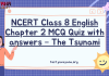 NCERT Class 8 English Chapter 2 MCQ Quiz with answers – The Tsunami