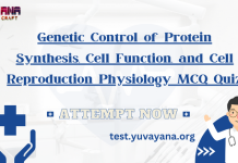 Genetic Control of Protein Synthesis, Cell Function, and Cell Reproduction Physiology MCQ Quiz