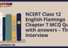 NCERT Class 12 English Flamingo Chapter 7 MCQ Quiz with answers – The Interview