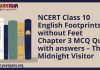 NCERT Class 10 English Footprints without Feet Chapter 3 MCQ Quiz with answers – The Midnight Visitor