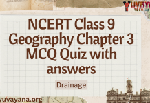 NCERT Class 9 Geography Chapter 3 MCQ Quiz with answers – Drainage
