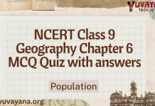 NCERT Class 9 Geography Chapter 6 MCQ Quiz with answers – Population