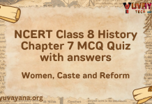 NCERT Class 8 History Chapter 7 MCQ Quiz with answers – Women, Caste and Reform