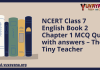 NCERT Class 7 English Book 2 Chapter 1 MCQ Quiz with answers – The Tiny Teacher