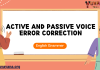 Active and Passive Voice Error Correction – English Grammar MCQ Quiz with Answers