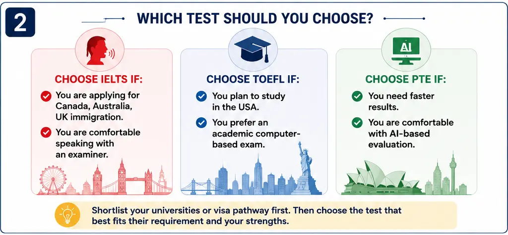 IELTS vs TOEFL vs PTE: Which English Test Should You Choose? 2 which English test you should choose